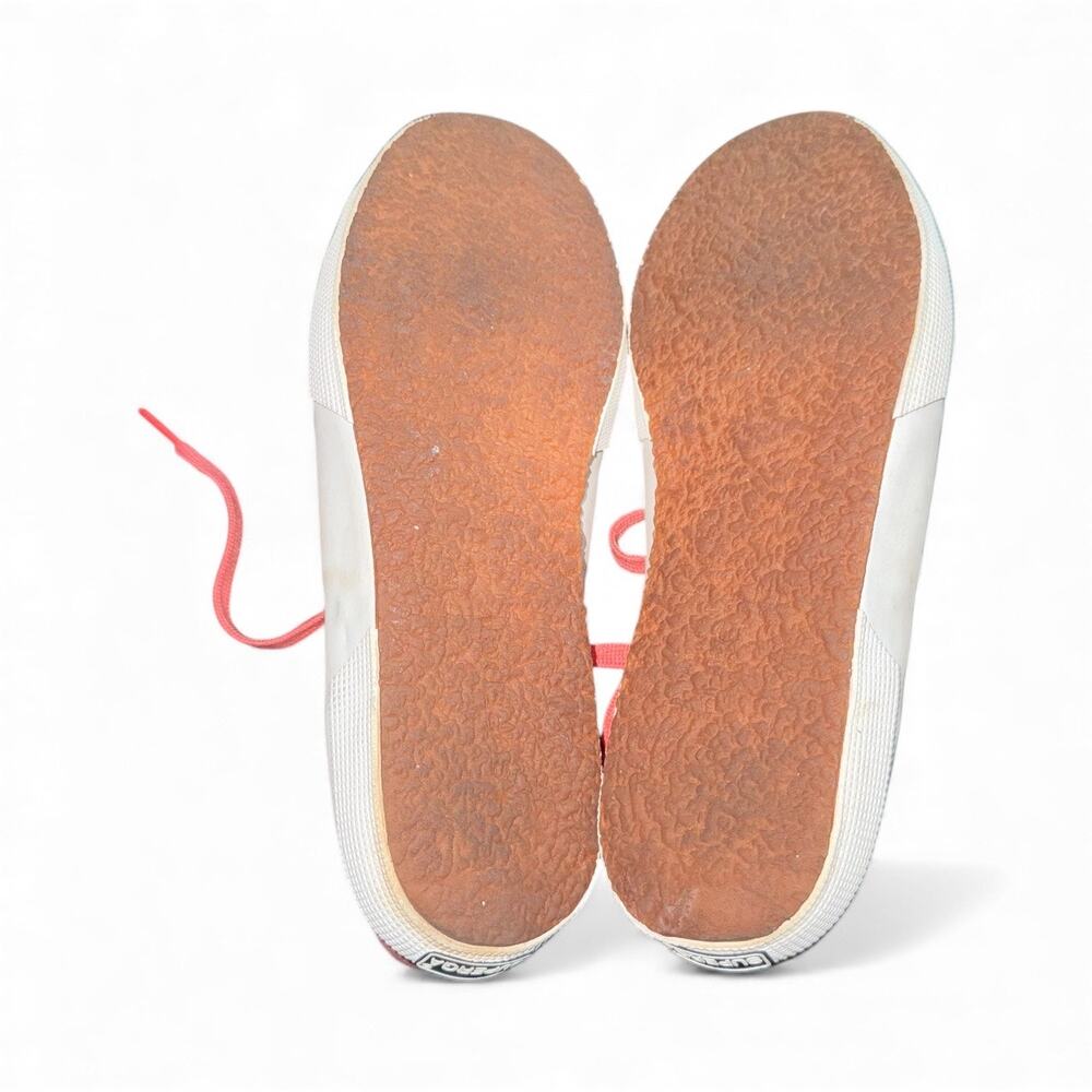 Superga Anthropologie Canvas Sneaker Lace Up Shoes Light Pink Red Women's 9.5 - Picture 10 of 10